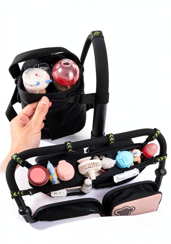 Double Stroller Organizer by SEVORGINA for Baby Strollers-3