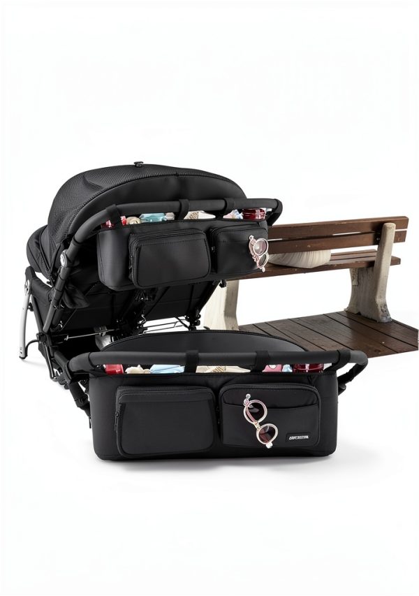 Double Stroller Organizer by SEVORGINA for Baby Strollers-6