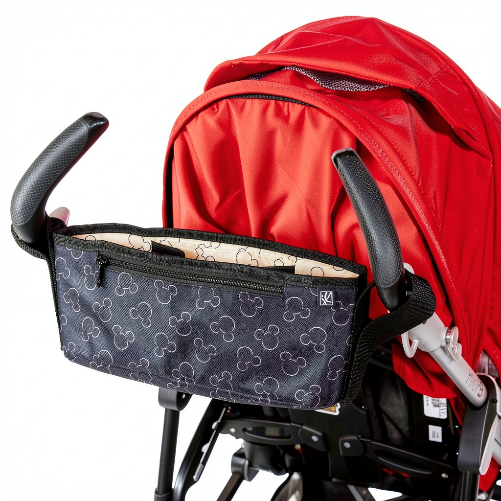 Portable baby stroller organizer