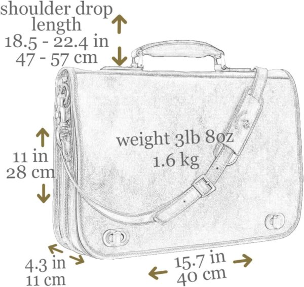 Time Resistance Dark Brown Leather Briefcase for Men-6