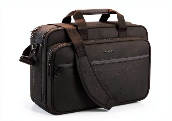KROSER Laptop Briefcase Water‑Resistant Canvas-3