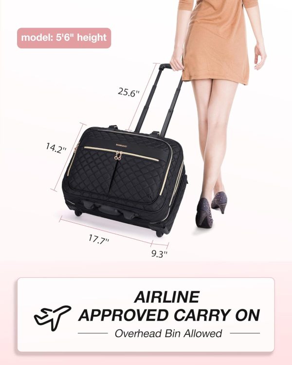 BagSmart Rolling Laptop Bag Black-4