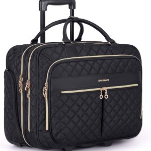 BagSmart Rolling Laptop Bag Black-0