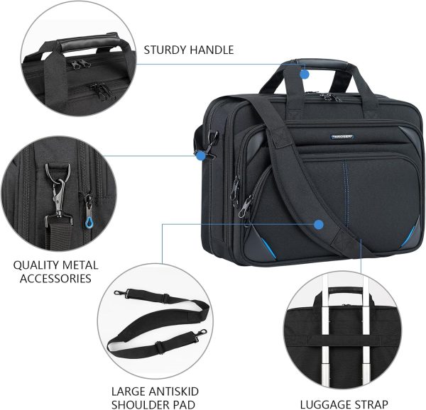 Water Repellent Laptop Briefcase EU-DKL2843-BlackBlue-4