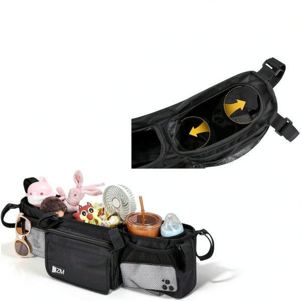 ZZM Double Stroller Organizer Premium Nylon Portable-4