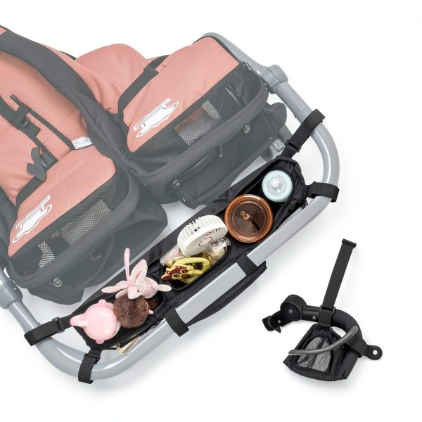 ZZM Double Stroller Organizer Premium Nylon Portable-3