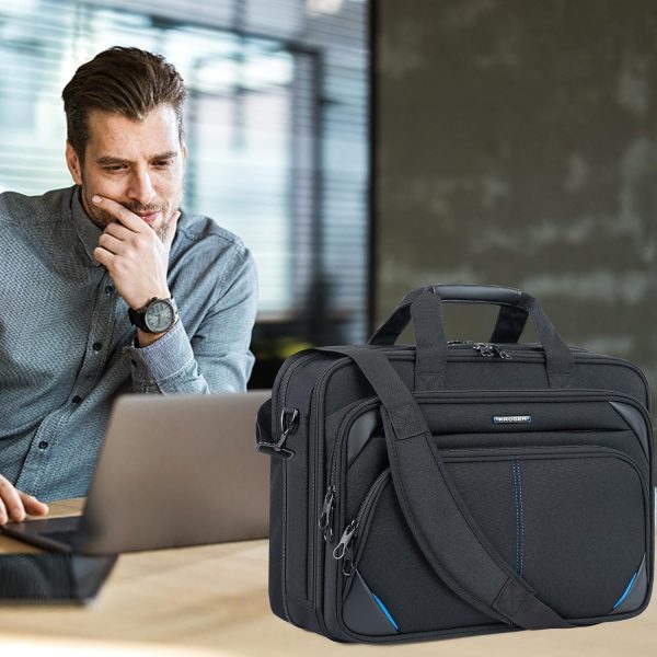 Water Repellent Laptop Briefcase EU-DKL2843-BlackBlue-1