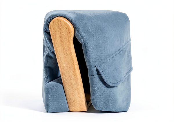 Foundations Baby Glider Cushion Seat Blue Microfiber Plush Pillow-0