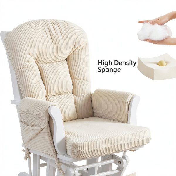 Glider Cushion Set Boshen Beige Modern Plush-5
