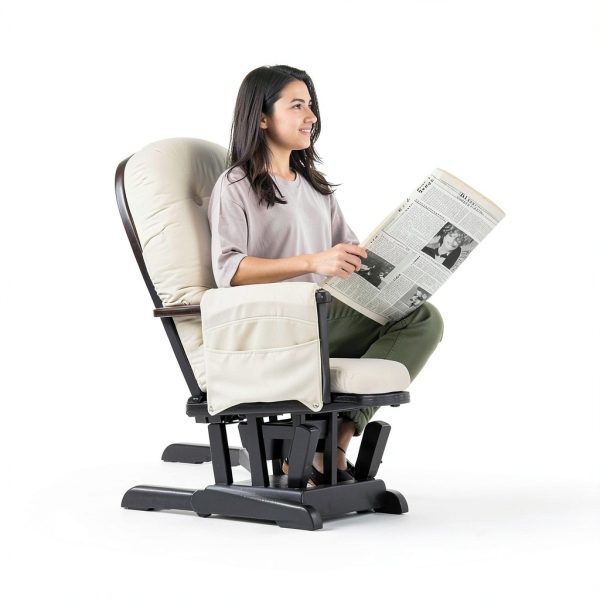 Naomi Home Brisbane Glider and Ottoman Set Espresso-7