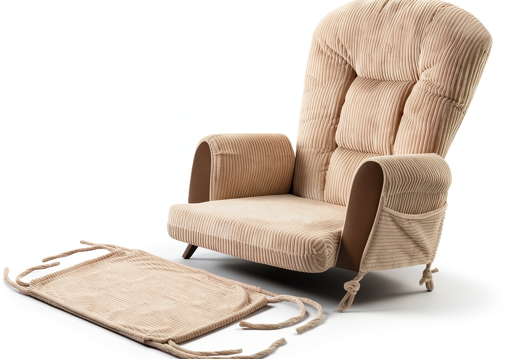 Glider cushion set placed in a modern bedroom