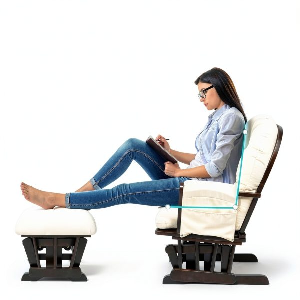 Naomi Home Brisbane Glider and Ottoman Set Espresso-5
