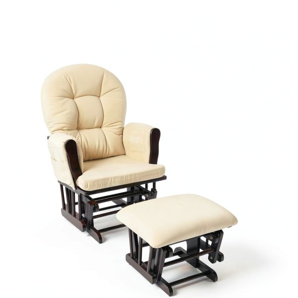 Naomi Home Brisbane Glider and Ottoman Set Espresso-8