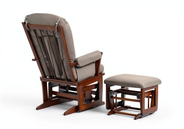 Norm Concept Glider Chair and Ottoman Set Joli-001 Rust Upholstery-4