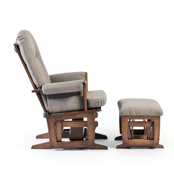 Norm Concept Glider Chair and Ottoman Set Joli-001 Rust Upholstery-6