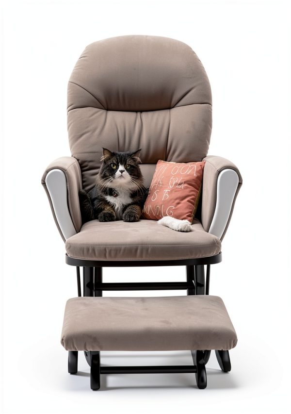 Naomi Home Brisbane Glider and Ottoman Set Espresso-6