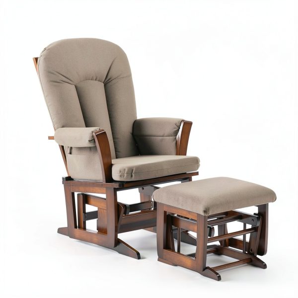 Norm Concept Glider Chair and Ottoman Set Joli-001 Rust Upholstery-0
