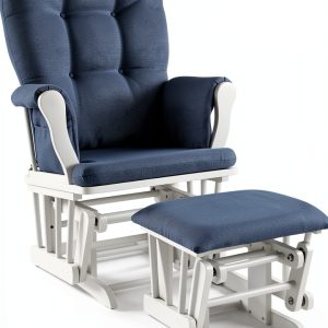 Nursery Glider HomeStock with Plush Polyester Cushion White-0