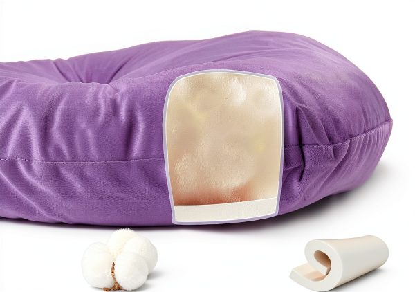 Nursery Glider Cushion Set BECHAEO Lavender Velvet 5 Piece Replacement-5
