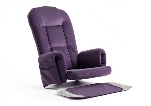 Nursery Glider Cushion Set BECHAEO Lavender Velvet 5 Piece Replacement-4