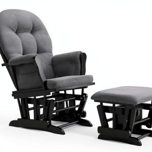 Grey Dark Grey Upholstered Office Chair with Storage Pockets-0