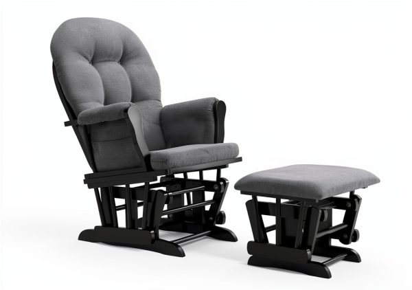 Grey Dark Grey Upholstered Office Chair with Storage Pockets-0