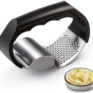 Garlic Press Rocker Stainless Steel 2-in-1 Crusher Silver Gp-r001-0