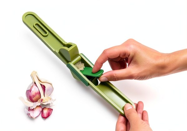 Garlic Press Joseph Joseph CleanForce Green 20179 with Trigger Wiper-2