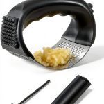 Garlic Press Rocker Oeraidim Stainless Steel Mincer with Peeler-0