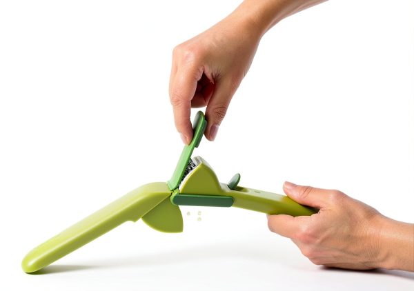 Garlic Press Joseph Joseph CleanForce Green 20179 with Trigger Wiper-3