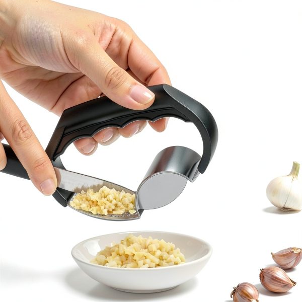 Garlic Press Rocker Stainless Steel 2-in-1 Crusher Silver Gp-r001-6