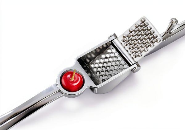 Garlic Press COKORA Premium Kitchen Garlic Mincer Metal Crusher Silver-2