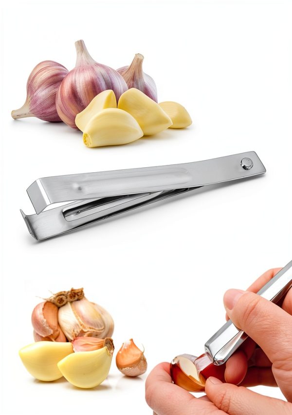 Garlic Peeler COKSDUPID 3PCS Stainless Steel with Ergonomic Handles-1