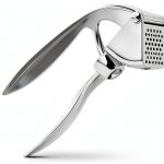 Garlic Press COKORA Premium Kitchen Garlic Mincer Metal Crusher Silver-0