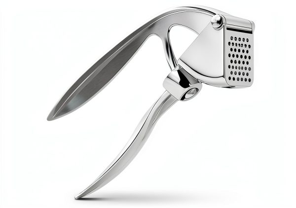 Garlic Press COKORA Premium Kitchen Garlic Mincer Metal Crusher Silver-0