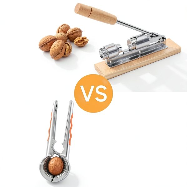 Nutcracker JARGUUO Heavy Duty Manual Nut Cracker with Wooden Base-2