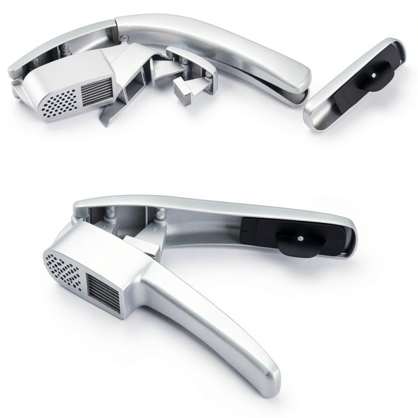 Garlic Press ANERONG 2-in-1 Mincer Crusher with Peeler & Brush-1