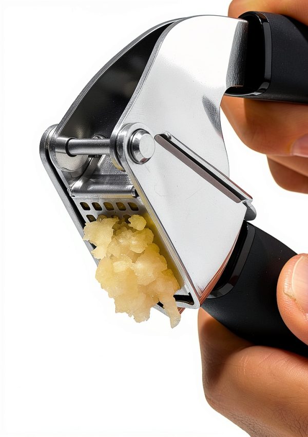 Garlic Press OXO Good Grips Stainless Steel with Soft Handles-3