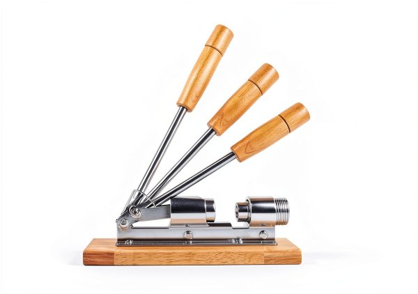 Nutcracker JARGUUO Heavy Duty Manual Nut Cracker with Wooden Base-4