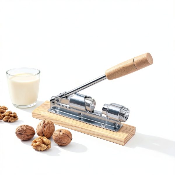 Nutcracker JARGUUO Heavy Duty Manual Nut Cracker with Wooden Base-6