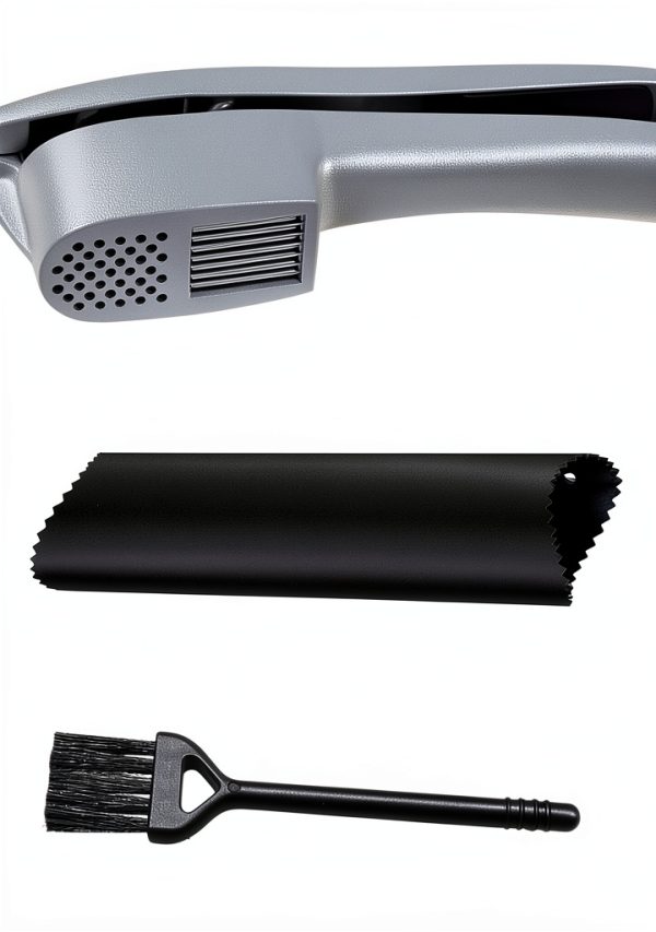 Garlic Press ANERONG 2-in-1 Mincer Crusher with Peeler & Brush-4